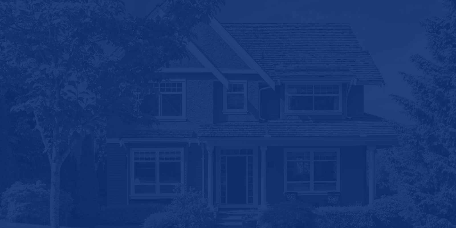 blue tranparent background with house